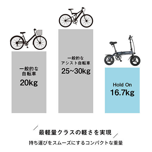 【アウトレット・再整備品】Holdon Q1J 折り畳み 電動アシスト自転車